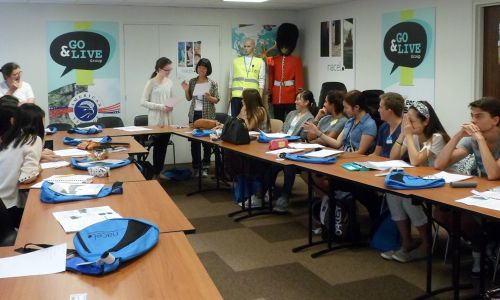 French summer school in Paris - students in classroom